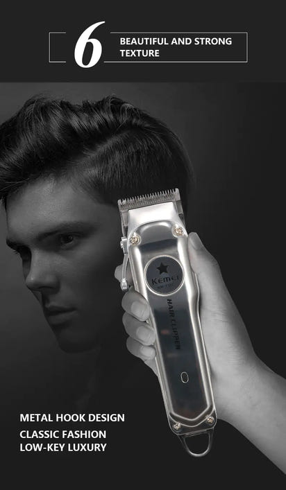 Kemei Rechargeable Electric Hair Clipper for Men